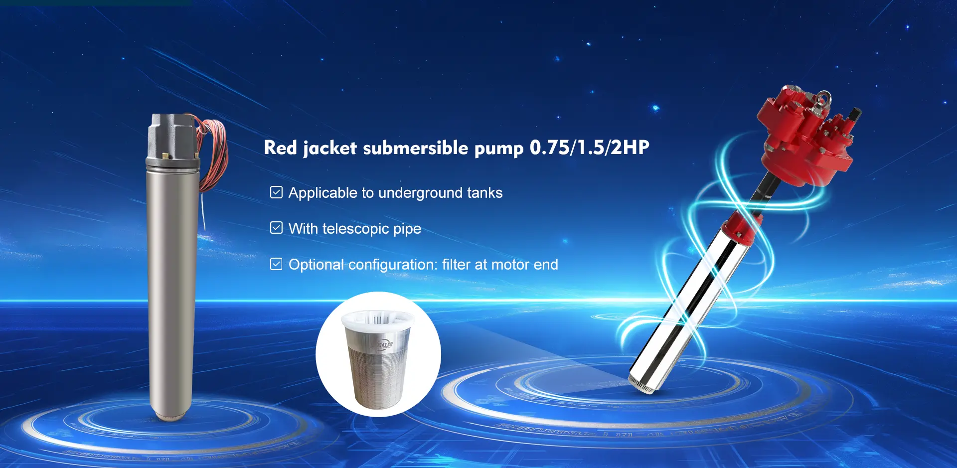 Red Submersible Pump Head Factory